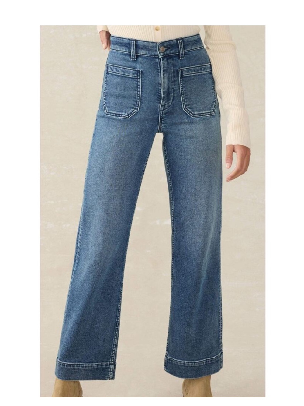 Faherty Stretch Terry Patch Pocket Pants Blue Size 26 *